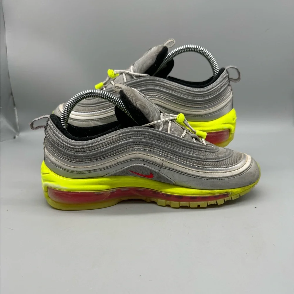 Nike Air Max 97 RFT Low Silver Volt Size 6.5Y GS Walking Shoes